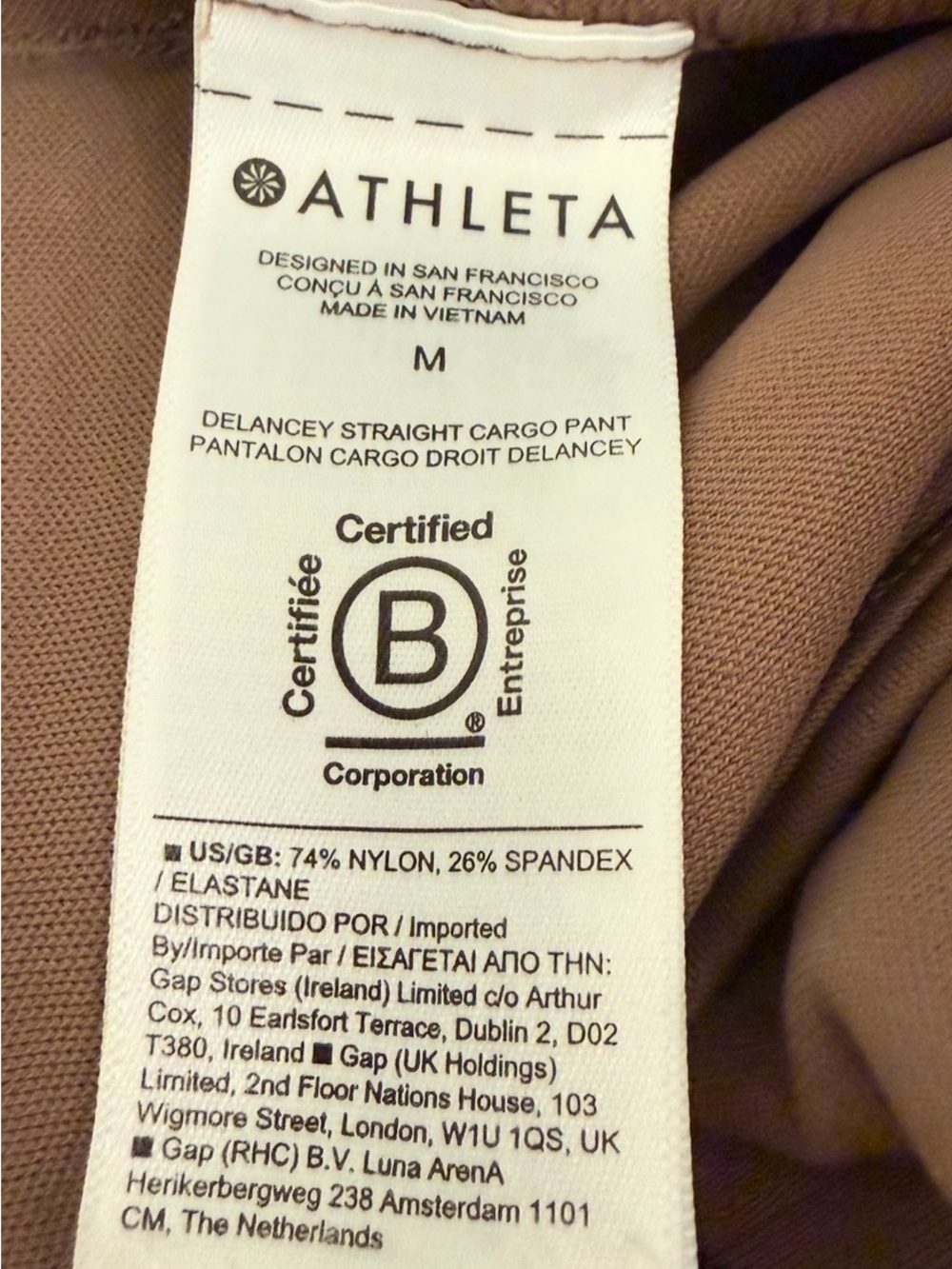 Athleta Women’s Delaney Straight Leg Cargo Pant in Brown. Size Medium - Picture 6 of 8